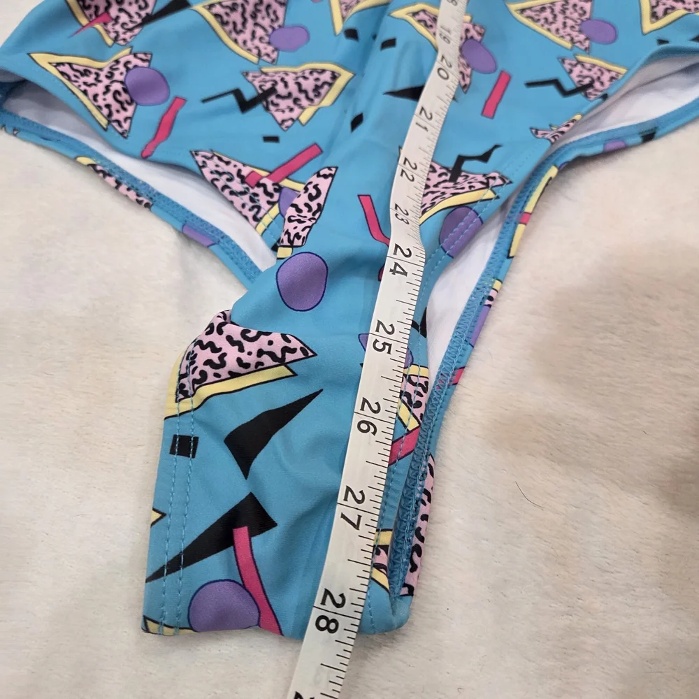 Miaiulia Swim|Retro 90s Highcut Low Back Vintage One Piece Swimwear Bath-Medium